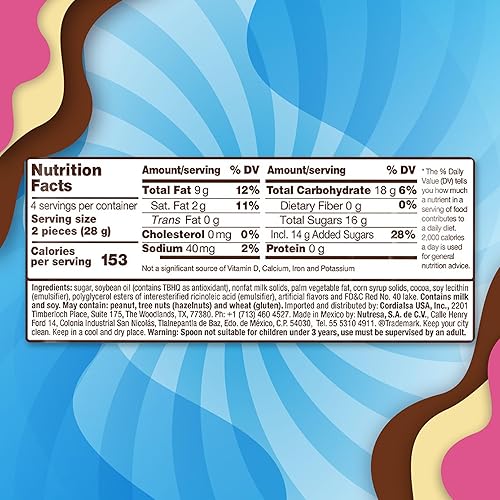 Miniatura 3 de NUCITA Trisabor, chocolate cremoso, vainilla y caramelo de fresa, 7.9 onzas (paquete de 1)