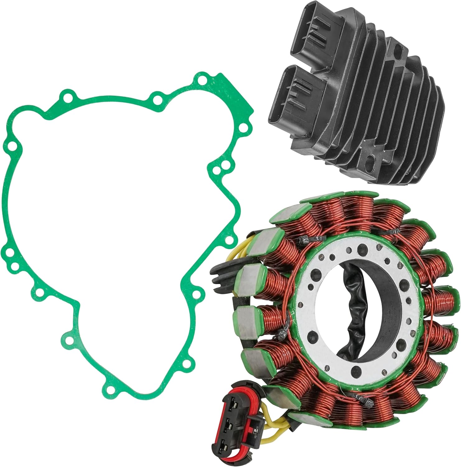 Caltric Stator Regulator Rectifier and Gasket Compatible With Polaris Rzr 900 2015 2016 2017 2018 2019