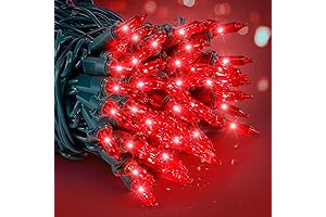 Halloween Red Lights: 13FT 50-Count Mini String Lights for Festive Decoration