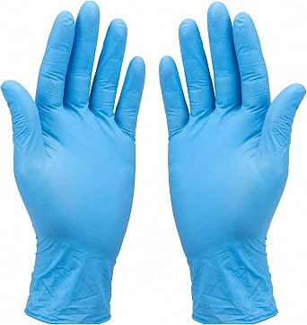 Light Blue Nitrile Gloves, Thin & Flexible for Comfort, Disposable for Home Use & Food Handling, 100pcs, Sizes S, M, L