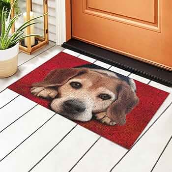 Amazon | FUCVNPZ 玄関マット, ビーグル犬のファインアート