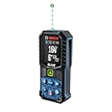 BOSCH GLM165-27CGL 165 Ft Blaze Green-Beam Laser Distance Measure with 3.7V Lithium-Ion 1.0 Ah Battery, Includes 1.0 Ah 3.7V Lithium-Ion Battery, Belt Clip, & Pouch