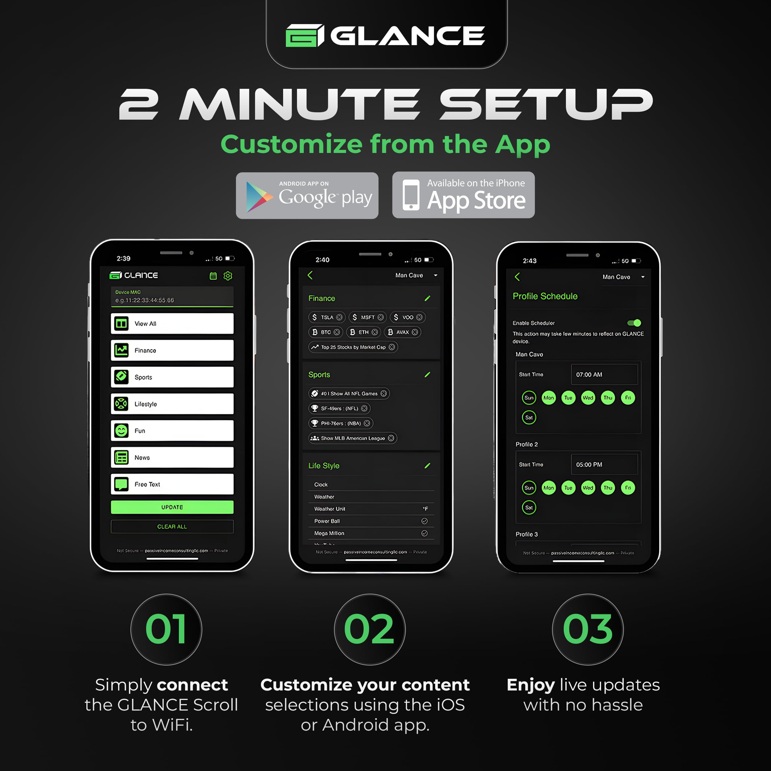 Amazon.com : Glance Scroll – Customizable Scrolling LED Ticker