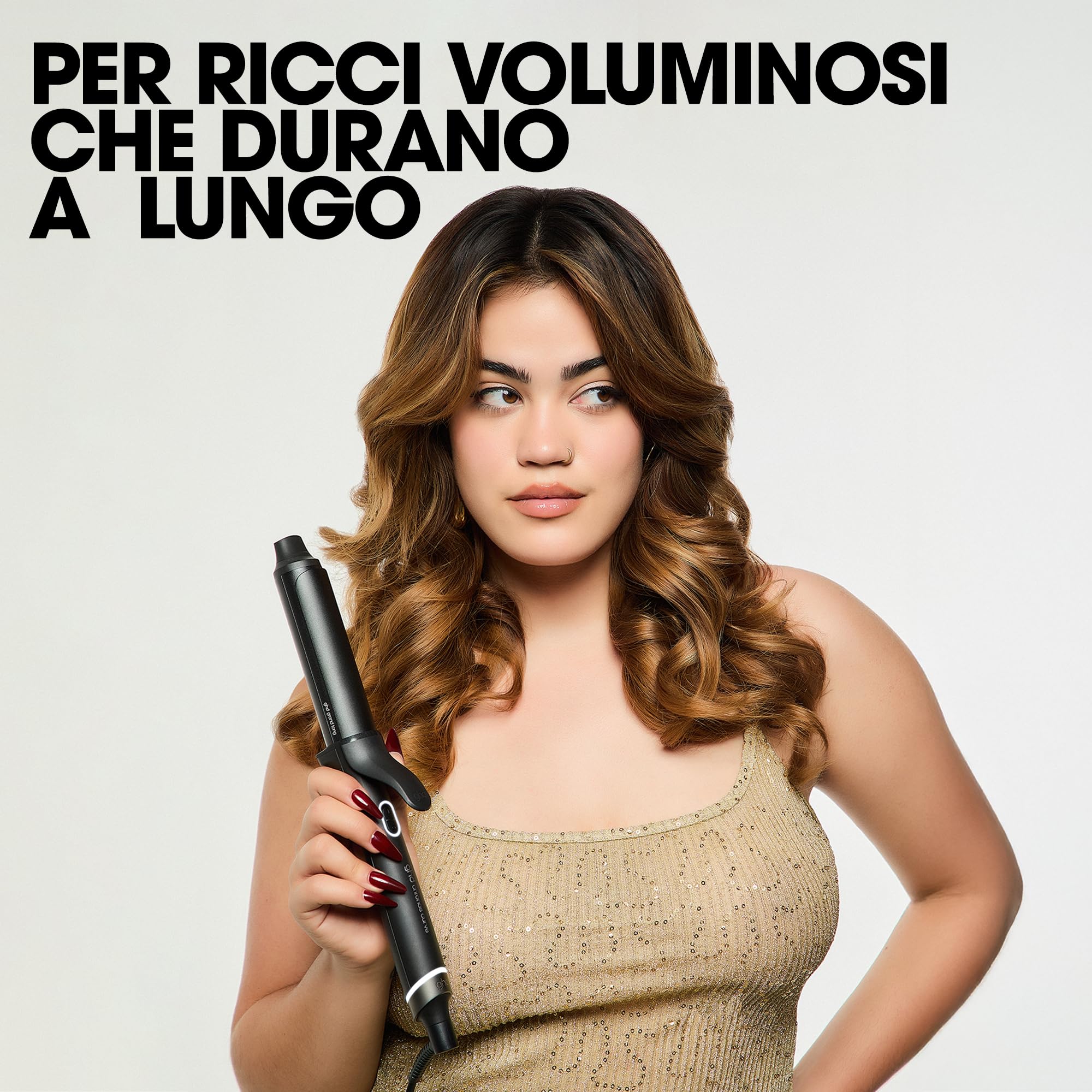 ghd Chronos Curve Grand Tong Arricciacapelli Professionale in Nero - Per Ricci Voluminosi che Durano a Lungo - Ideale per Capelli Medi e Lunghi (Presa EU)