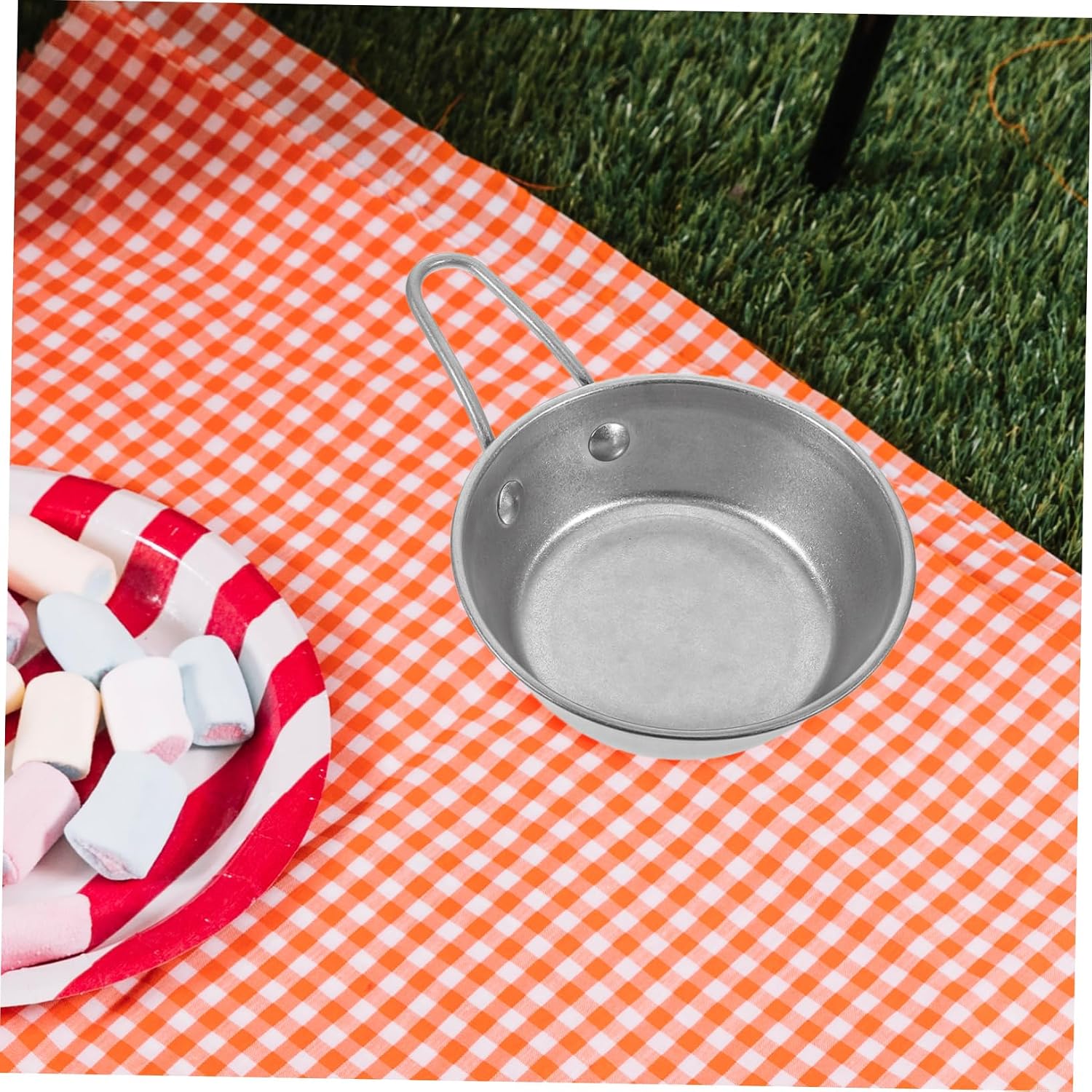 Milisten Korean Style Stainless Steel Camping Bowl Outdoor Picnic Dish Sturdy and Lightweight Cooking Utensil for Hiking and Camping