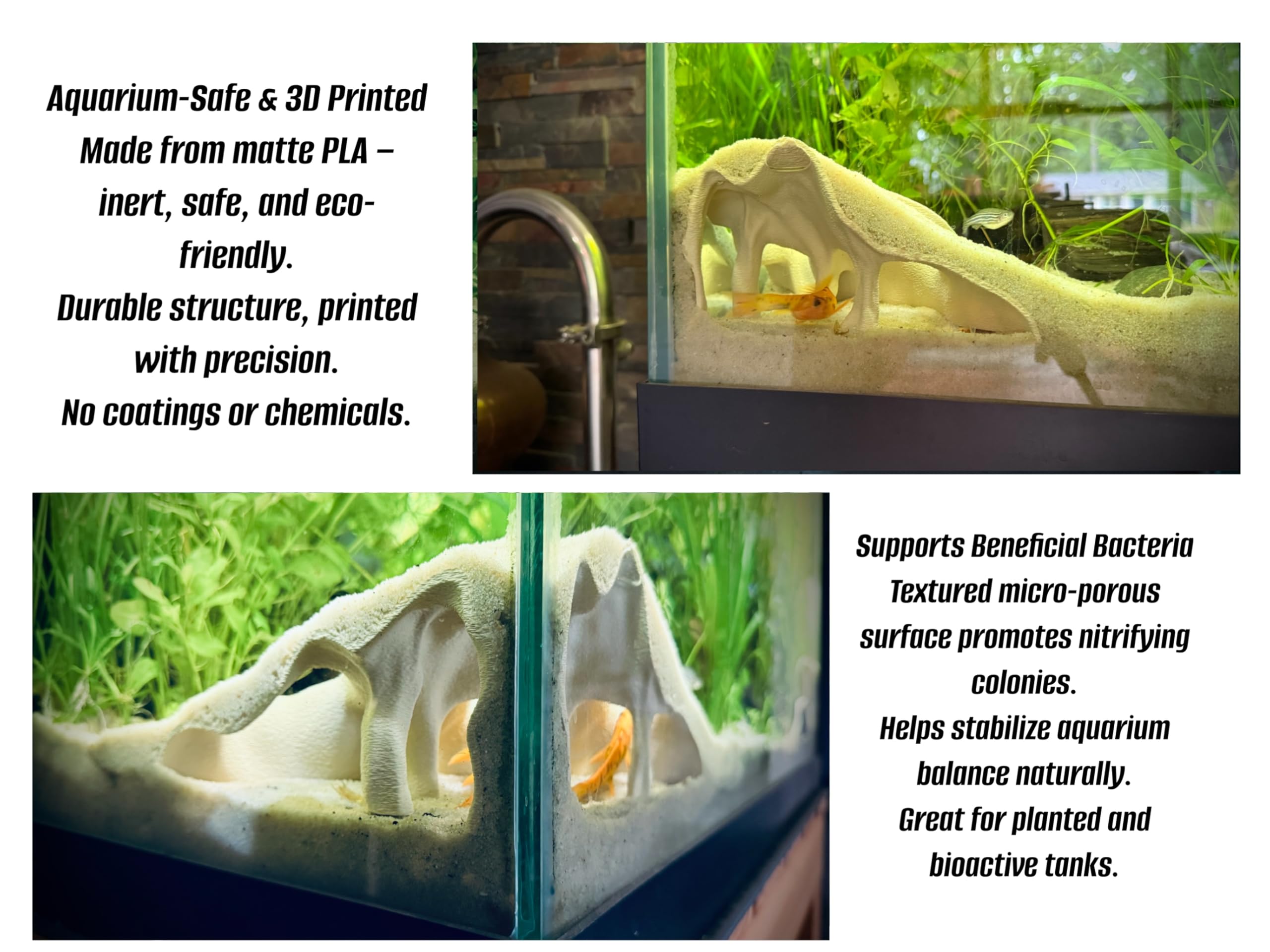 Cueva esquinera de acuario y terrario, escondite de raíz de manglar sintética para peces, camarones, gecos, serpientes, decoración de tanque de reptiles de aspecto natural en estilo de raíz