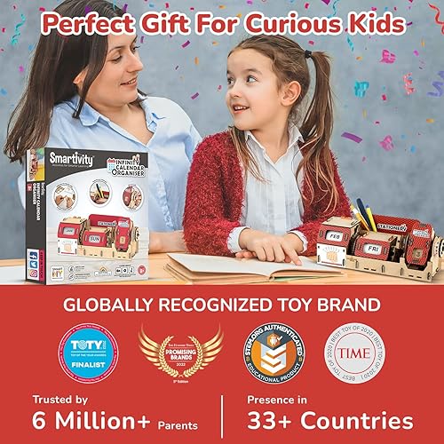 Miniatura 6 de Smartivity Calendario infinito de mesa y organizador de escritorio  Regalo de cumpleaños para niños de 8 a 14 años  Actividad de construcción