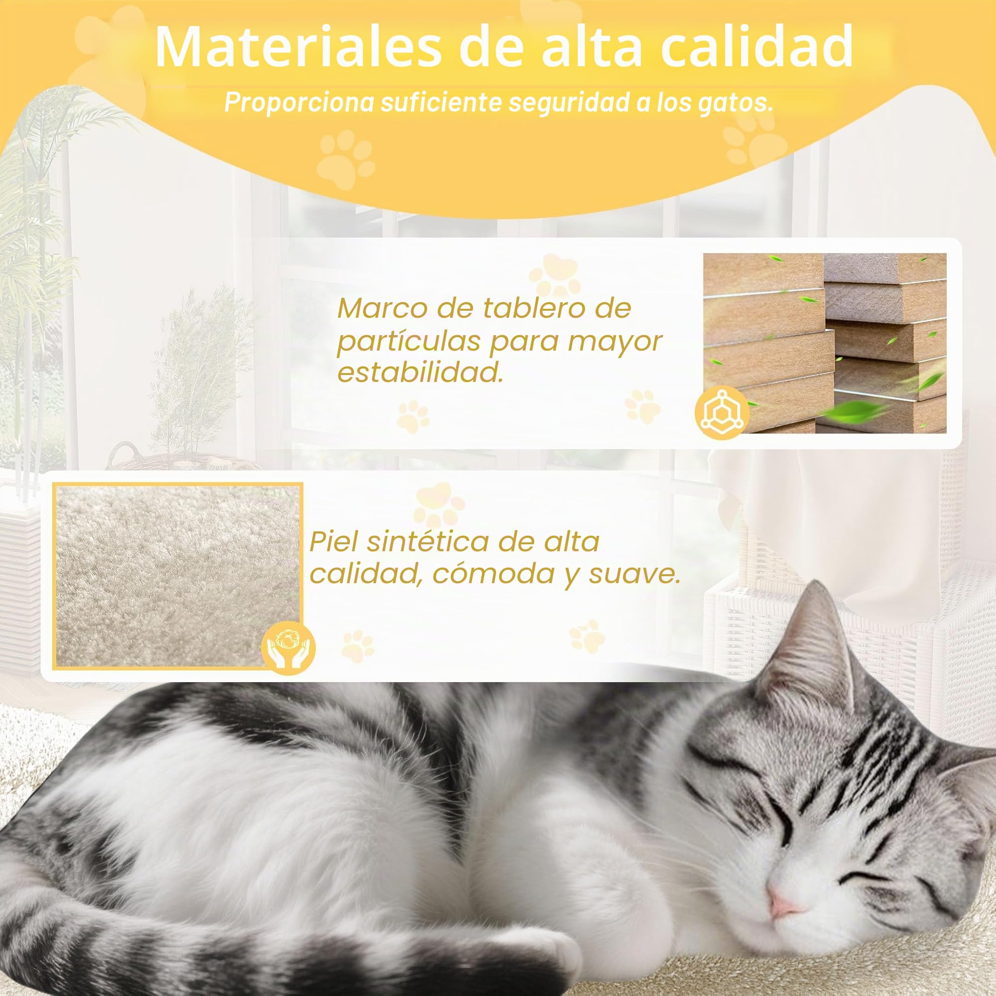 FIVMEN Rascador grande de 130 cm de alto, color beige con columnas para rascar, cueva para gatos, plataformas, escaleras, muebles para gatos, árbol trepador para gatos, 49 x 49 x 130 cm