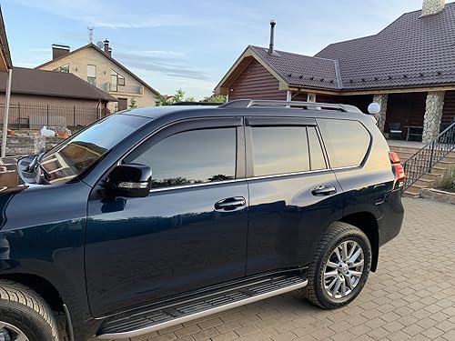 Miniatura 2 de Juego de 4 deflectores para visera de viento, deflectores de protección contra la nieve, el sol y la lluvia, compatibles con Toyota Land Cruiser