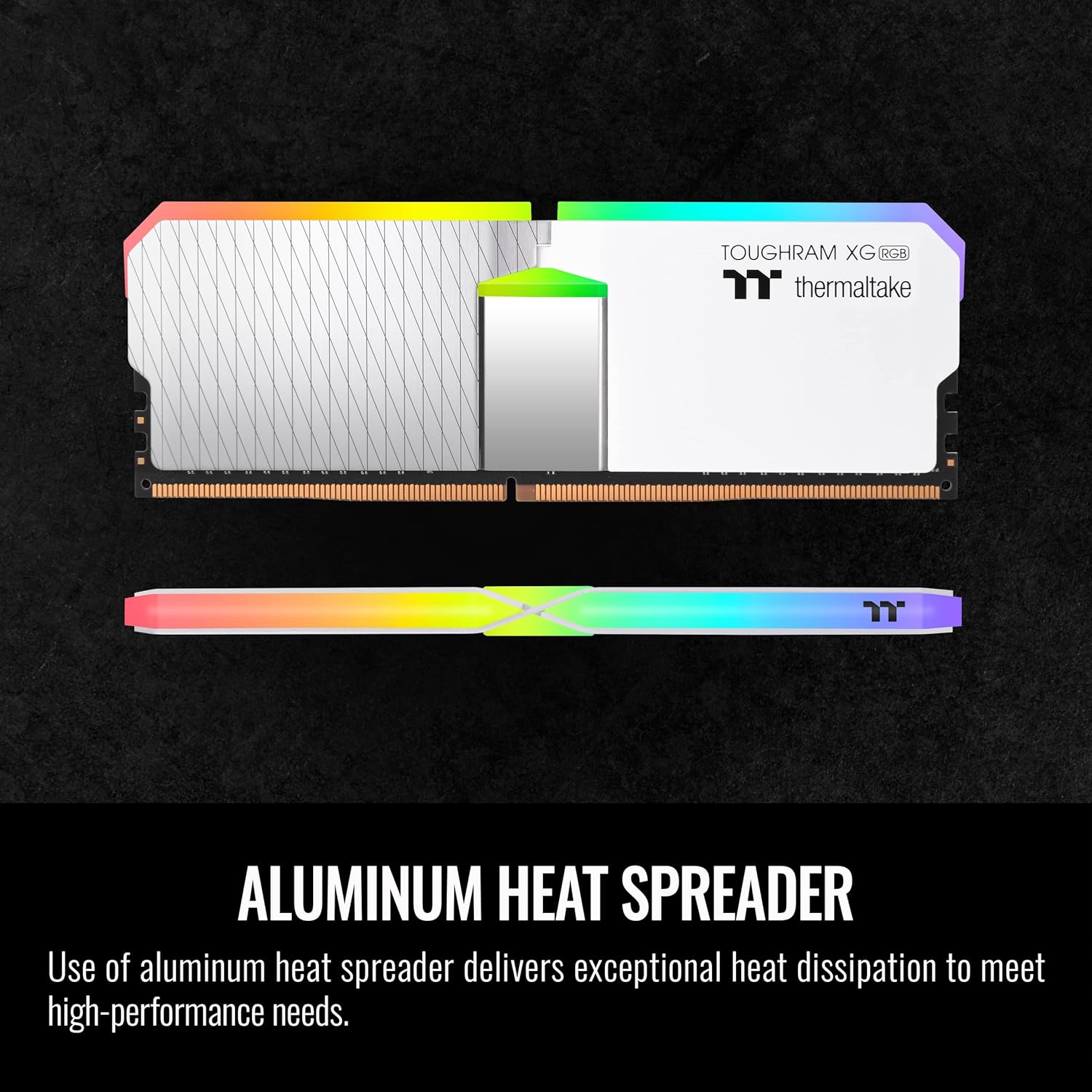 Thermaltake TOUGHRAM XG RGB White DDR4 3600MHz 64GB C18 (32GB x 2) 16.8 Million Color RGB Alexa/Razer Chroma/5V Motherboard Syncable RGB Memory RG06R432GX2-3600C18B