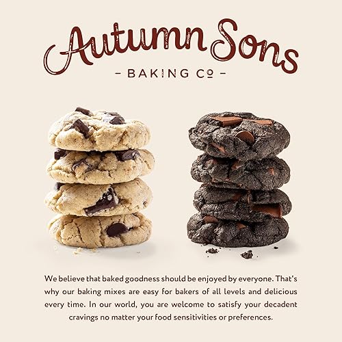 Miniatura 3 de Autumn Sons Baking Co. Mezcla de galletas de trozos de chocolate sin gluten y trozos de chocolate dobles. Mezcla vegana para hornear a base de