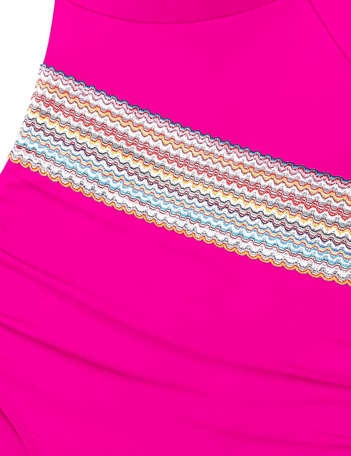 Girls One Piece Swimsuits Color Block Girls Swimsuit V Neck Girls Bathing Suit Drawstring Girls' Swimwear 9-16 Years - Image 7