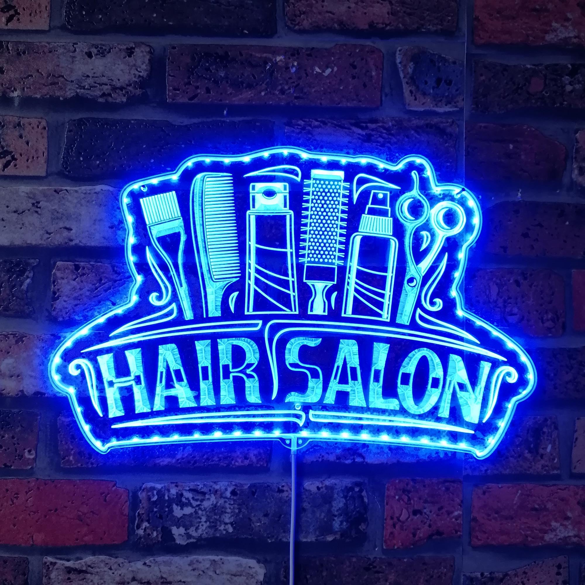 ADVPRO Long Hair Woman Beauty Salon OPEN RGB Dynamic Glam LED Sign   Forma tagliata a bordo   Decorazione 3D intelligente   Segnaletica multicolore st06s86 fnd i0082 c