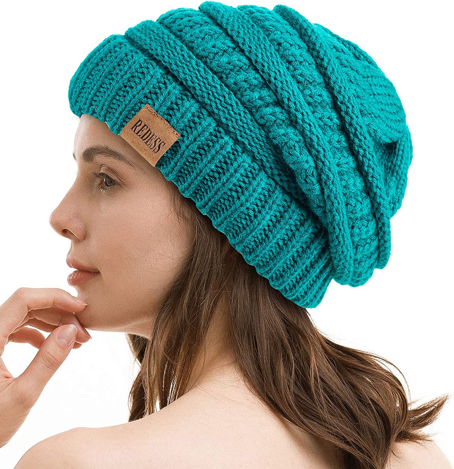 REDESS Slouchy Beanie Hat per Uomo e Donna Winter Warm Chunky Soft Oversize Cable Knit cap