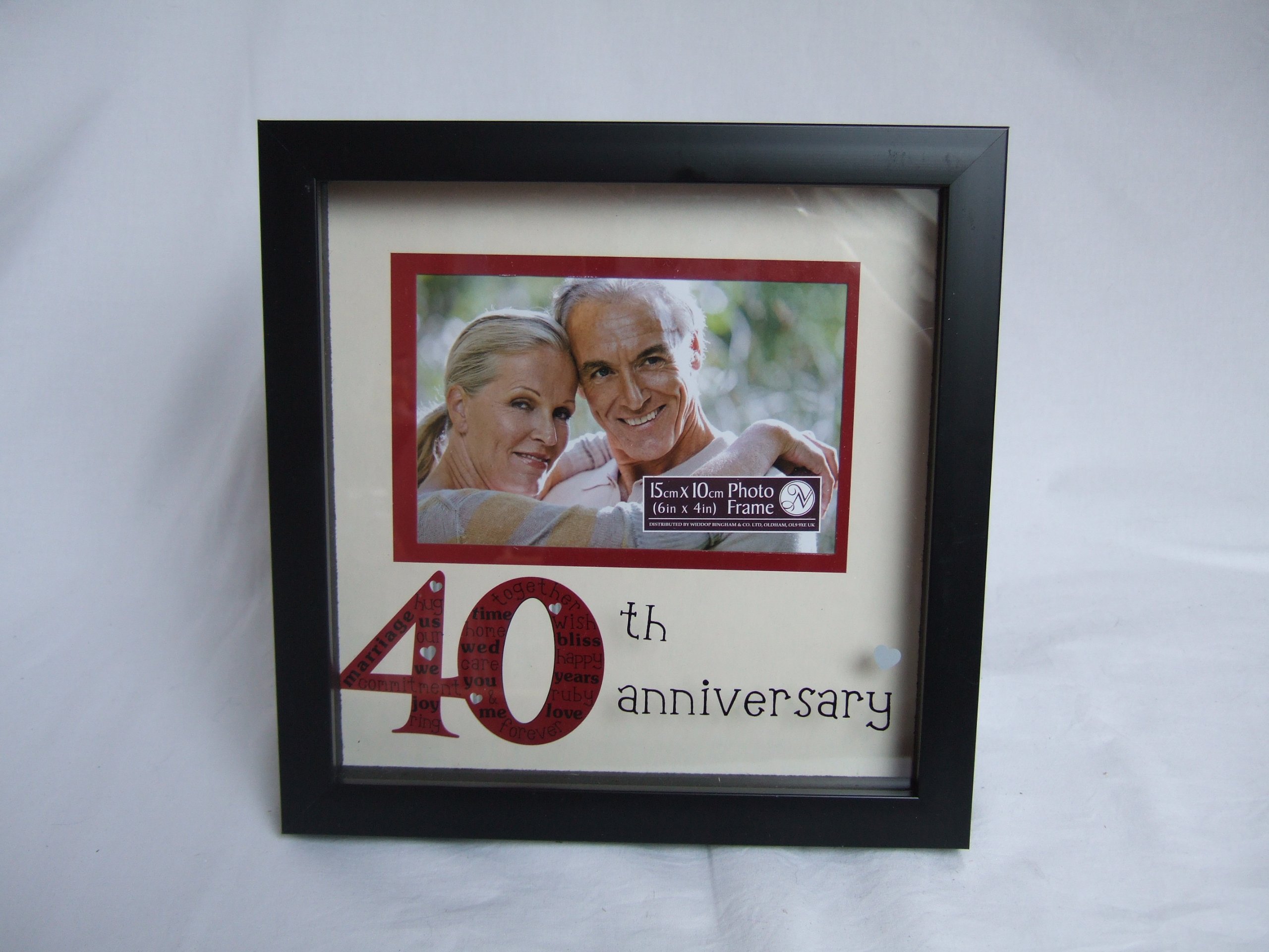 Widdop & Bingham & Co 40Th Ruby Wedding Anniversary Photo Frame