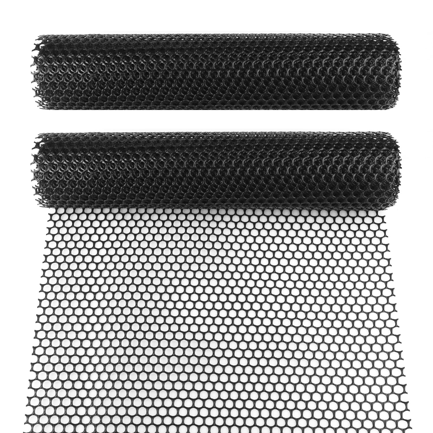 KEILEOHO Rouleau Grillage Hexagonal Plastique 40cm X 10m Noir Avec Attaches - Clôture Jardin Poules