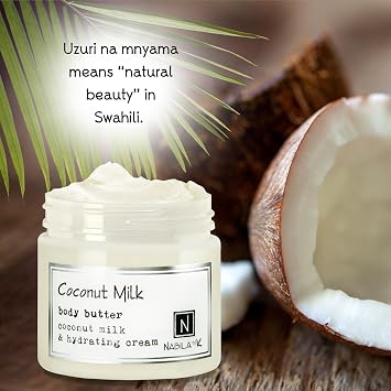 Nabila K Uzuri Hydration Spa Gift Set for Women | Body Scrub, Black Soap, Body Butter & Lip Polish | Mothers Day, Birthday, Christmas Gift for Her | Luxury Bath & Body Kit, Made in USA