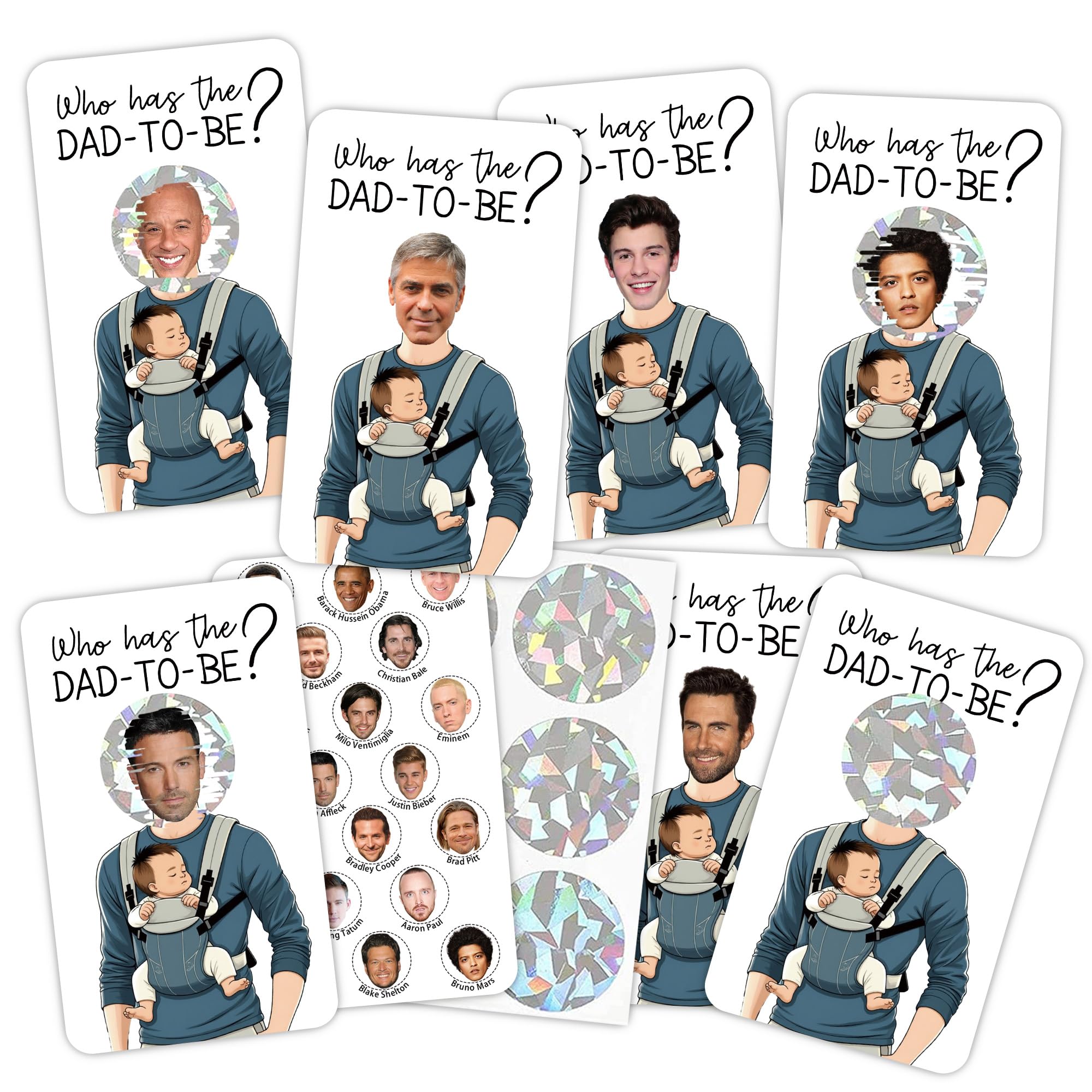 Jeu de révélation du sexe à gratter pour célébrer l'arrivée de bébé avec vos proches