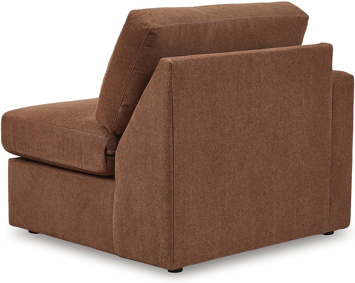 Signature Design by Ashley Modmax Stain Resistant Urban Modular L-Shaped 4-Piece Sectional with Reversible Cushions, Removable Covers and 3 Accent Pillows, Orange