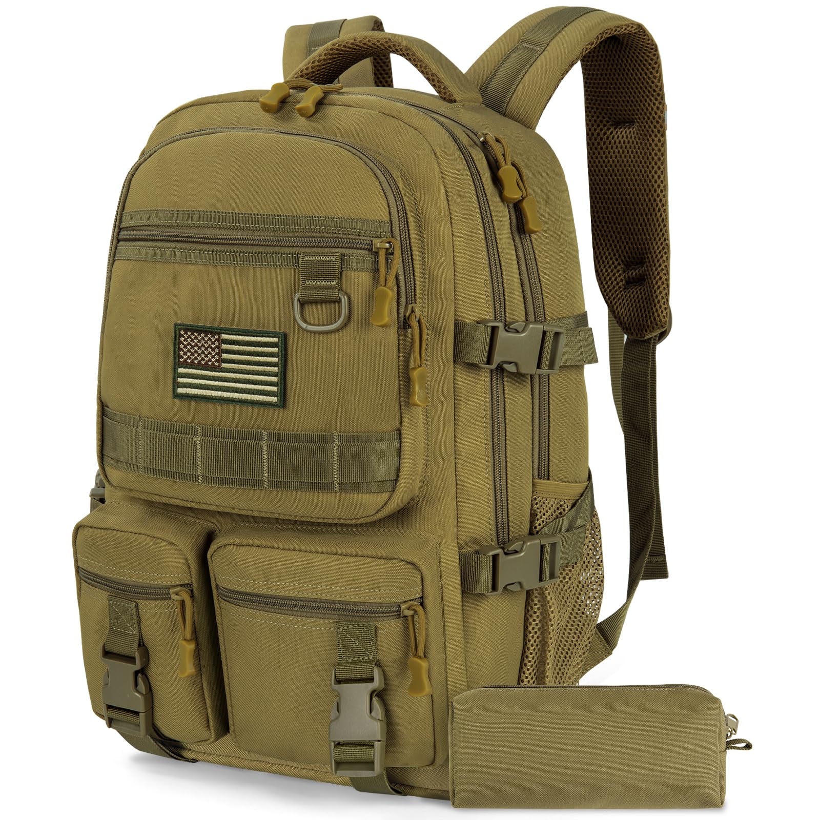 Mochila escolar para adolescentes y jóvenes, 40 l, táctica para hombre, grande, 17,3 pulgadas, mochila escolar, mochila ergonómica, mochila escolar, mochila escolar para viajes, escuela