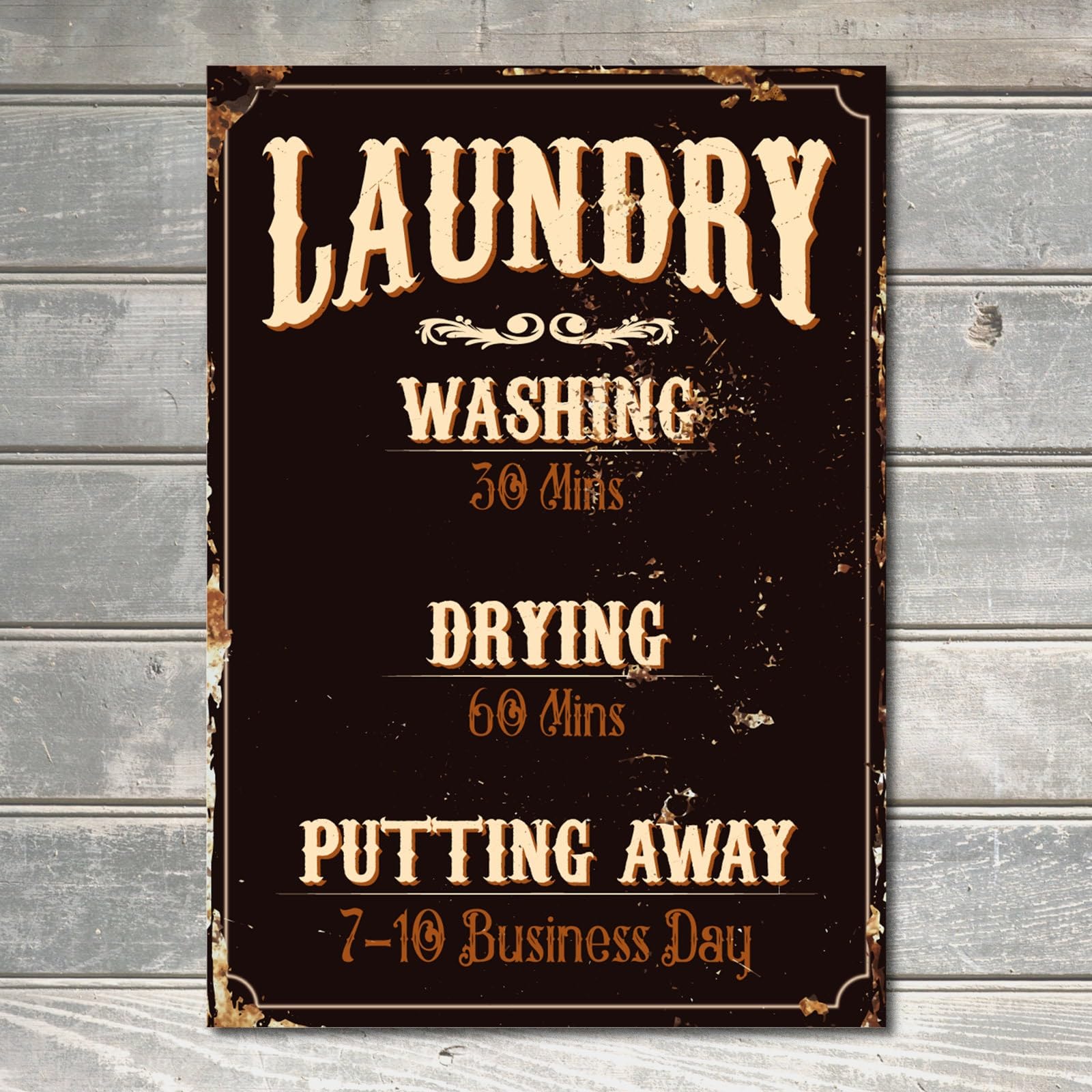 My Pixel Print Metal Laundry Room Decor Laundry Shop Washing Sign Rustic Wall Decor Gift Plaque