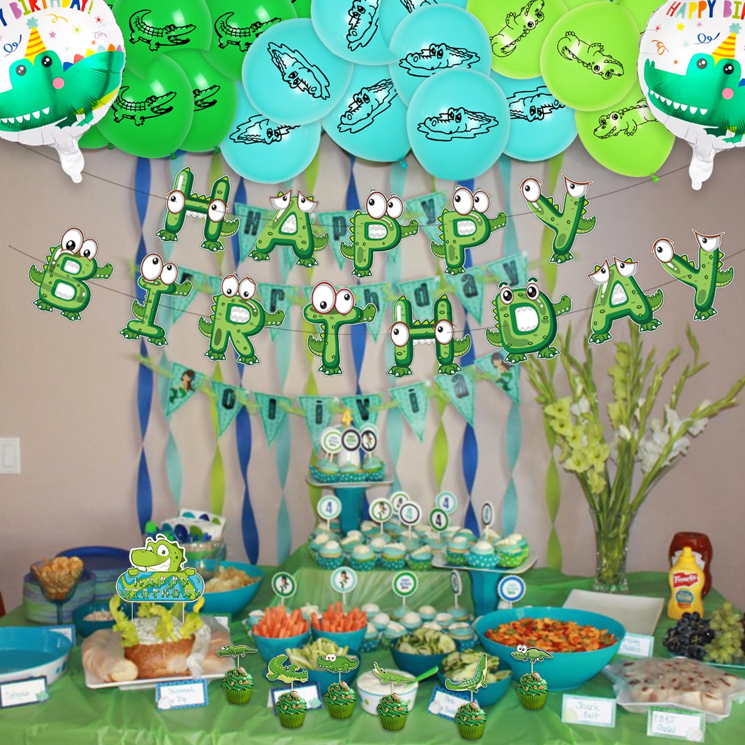 Obussgar Décorations De Fête D'anniversaire Reptile - Accessoires De