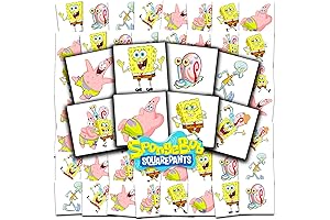 Spongebob Squarepants Tattoos Party Favors Bundle: The Ultimate Party Accessory for Kids