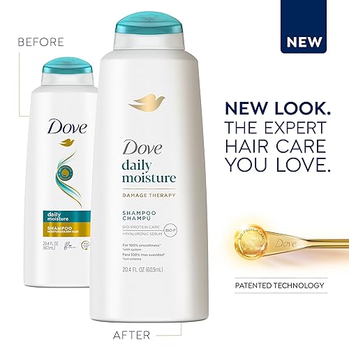 Miniatura 12 de Dove Damage Therapy Champú paquete de 6, coco e hidratación, hidratación 24 horas para revitalizar el cabello seco y dañado, 12 oz Ea