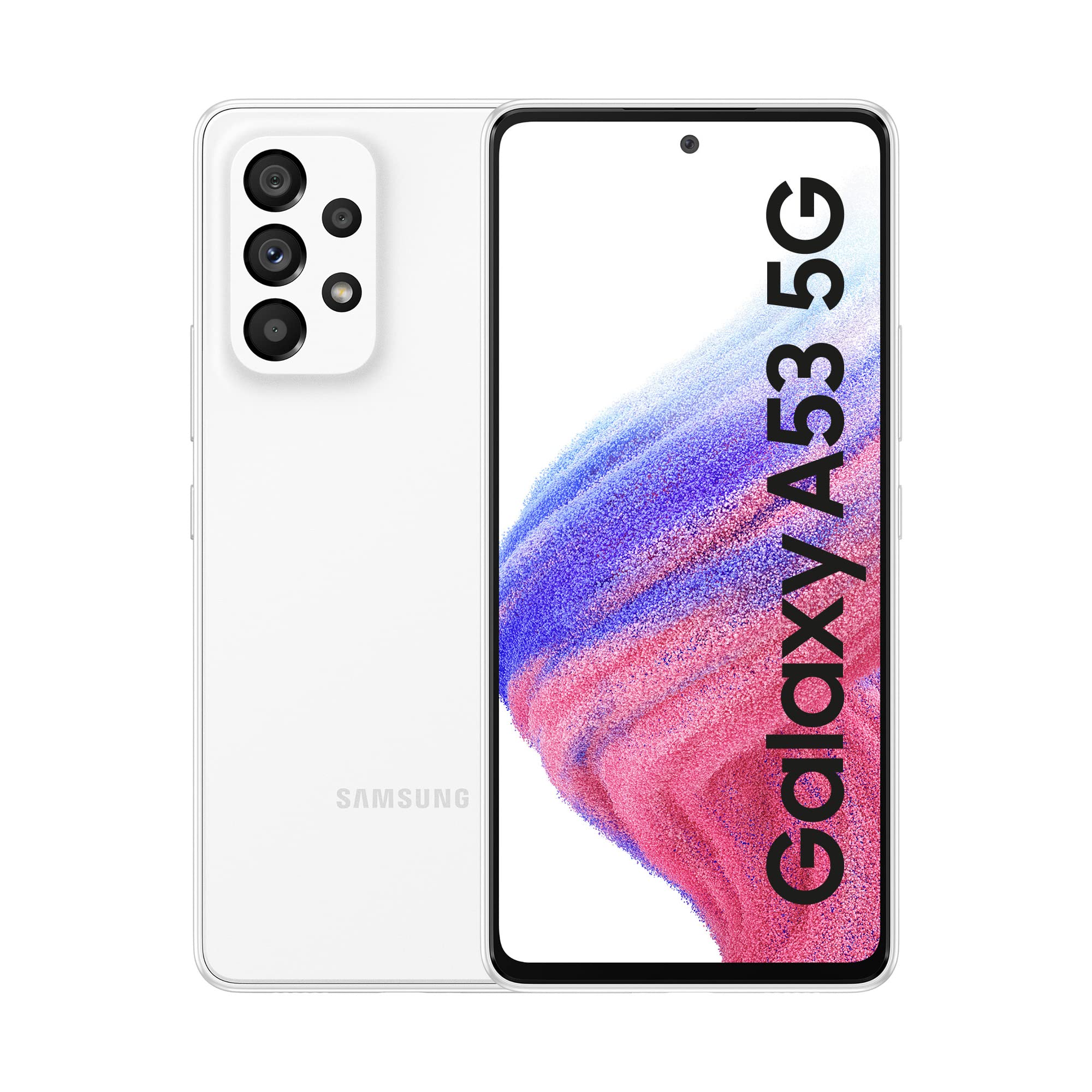 Samsung Galaxy A53 5G Mobile Phone SIM Free Android Smartphone 128 GB White 3 Year Warranty
