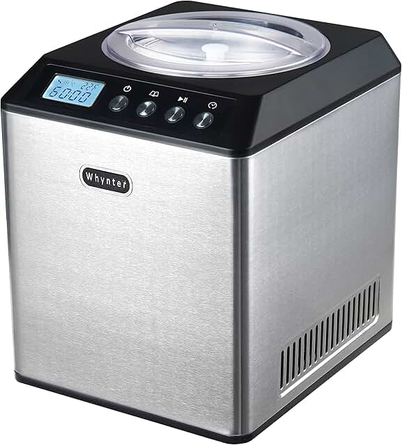 Whynter Ice Cream Maker Machine Automatic 2.1 Qt. Upright with Built-In ...