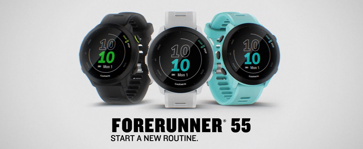 Garmin Forerunner 55 GPS 42mm Running Smartwatch, Easy to use