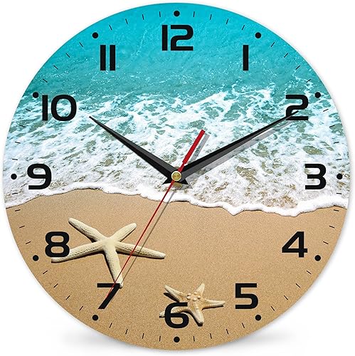 Miniatura 16 de Reloj para sala de estar, reloj de pared vintage con flores salvajes, reloj de pared de madera vintage, silencioso, sin tictac, funciona con pilas,