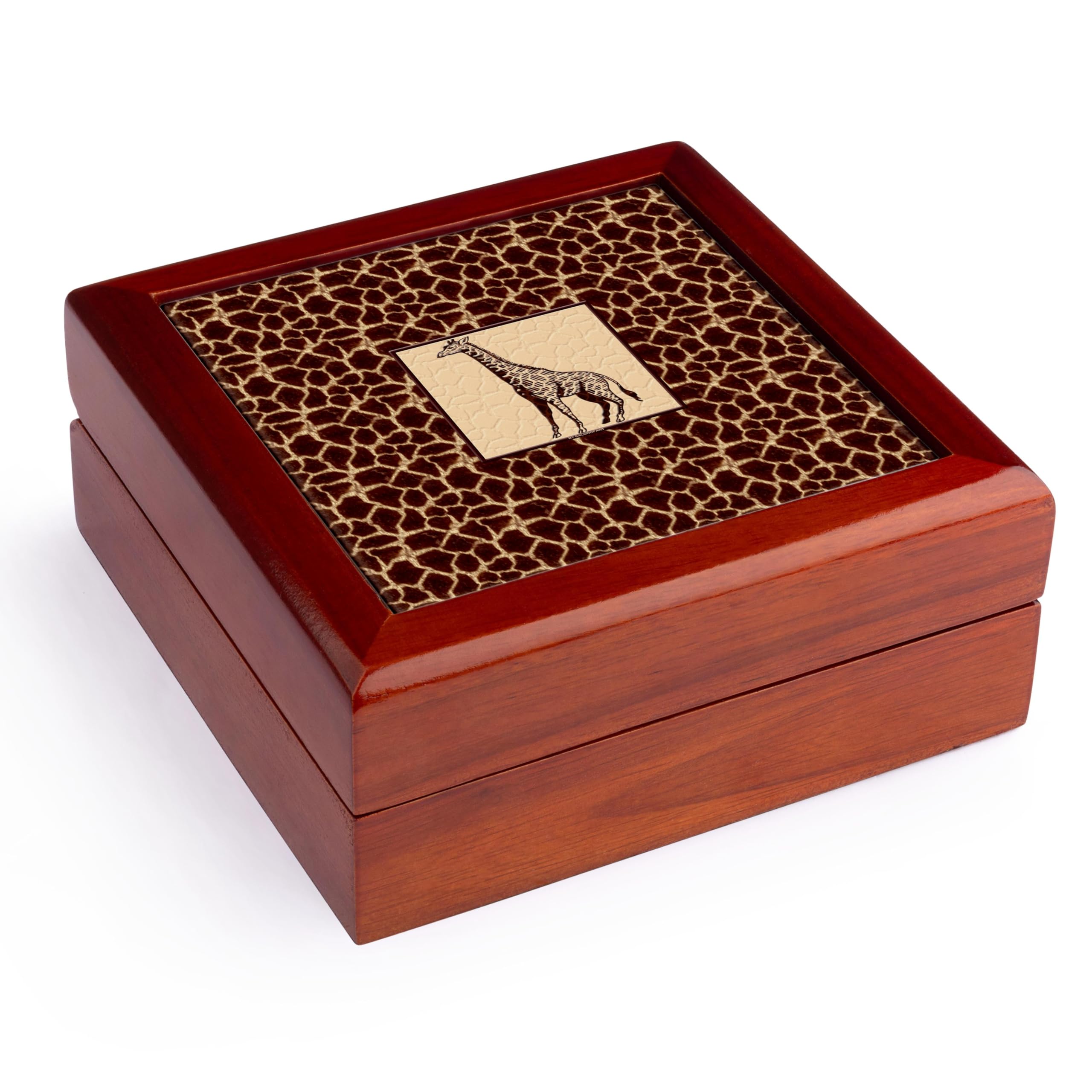 3dRose Giraffe Print with Giraffe, Jewelry Box jb-38689-1