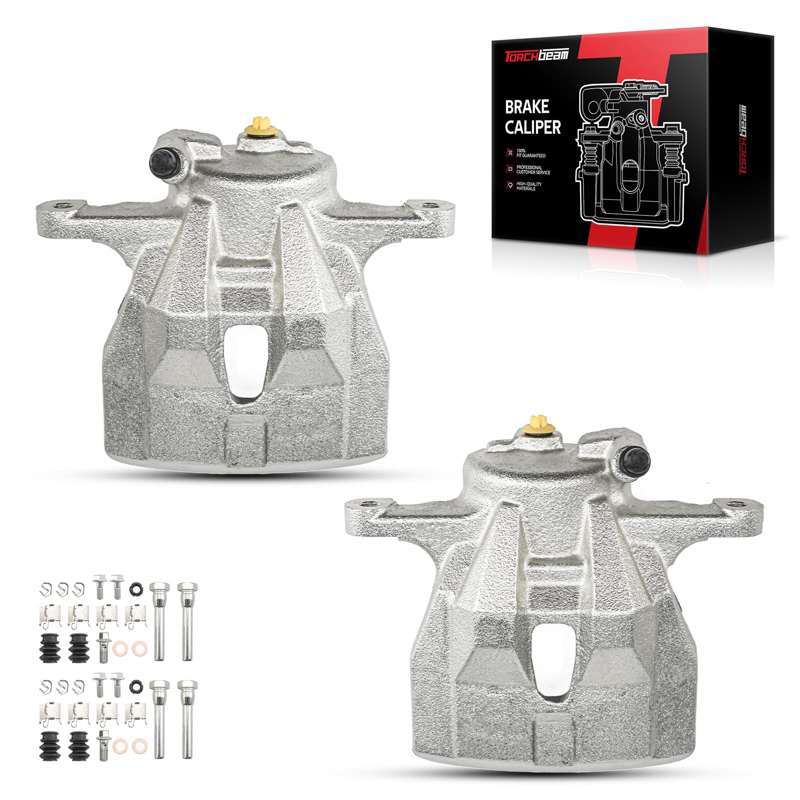 Torchbeam Front Brake Calipers Set for Toyota Corolla 1.8/2.4L 2009-2019
