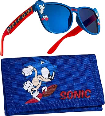 Occhiali Da Sole Sonic Per Bambini Con Portafoglio - Set Regalo Ufficiale