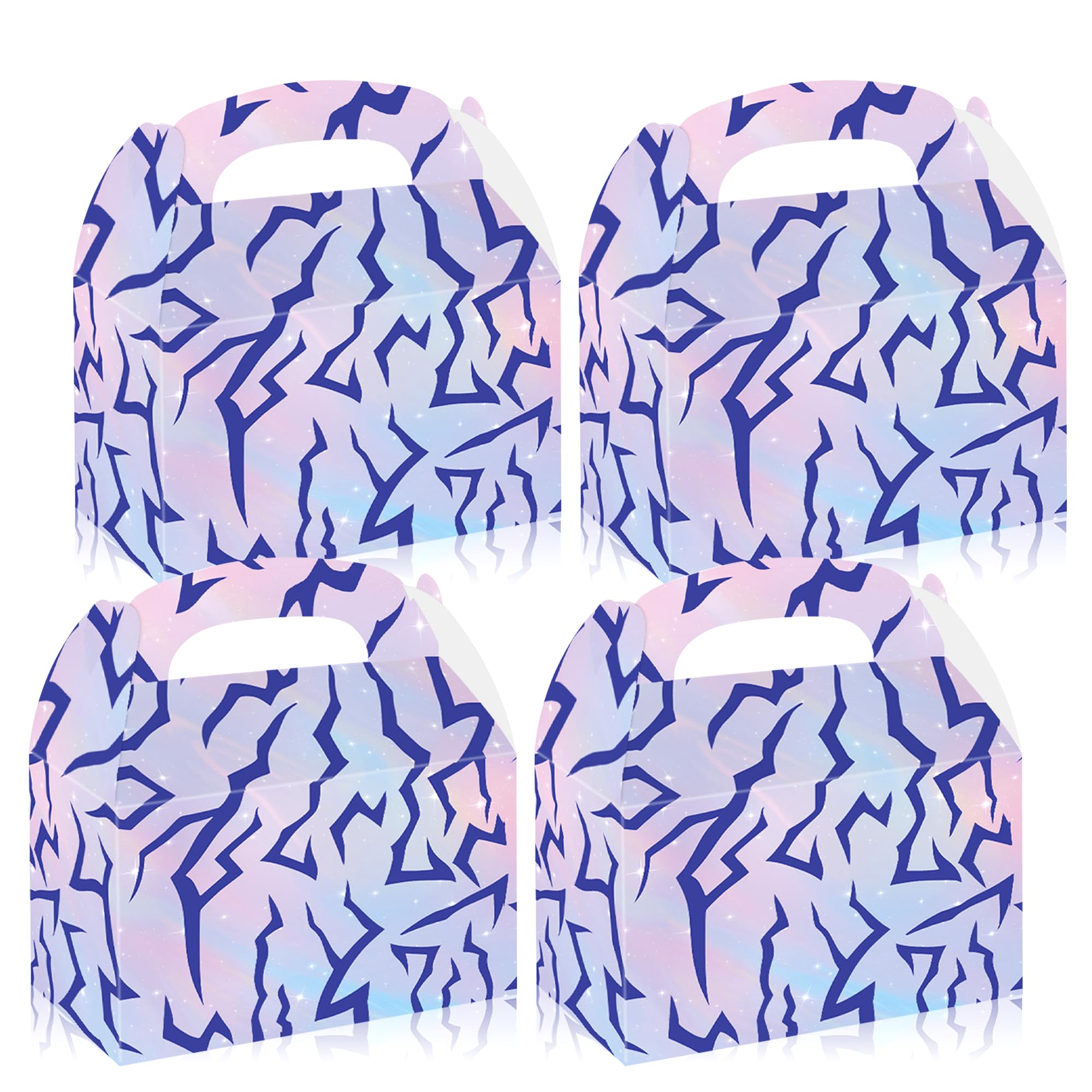 LaVenty Purple Birthday Party Favor Paper Gift Boxes Themed Treat Boxes for Themed Birthday Party Decorations