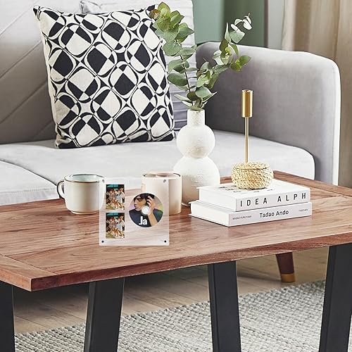 Miniatura 2 de NUOBESTY CD Photocard soporte acrílico transparente marcos de fotos 9.4x9.4 in