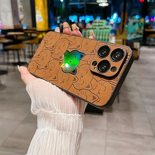 Miniatura 3 de SPOBIT Funda compatible con iPhone 12 Pro, lindo patrón de gato láser para mujeres y hombres, protección completa de la lente de la cámara, parte