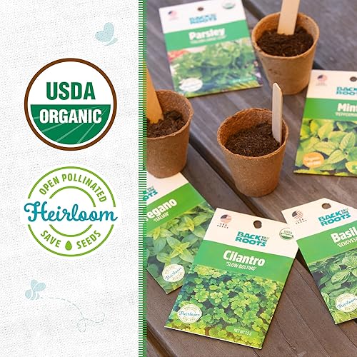 Miniatura 2 de Back to The Roots Variedad de semillas de hierbas orgánicas (paquete de 5)