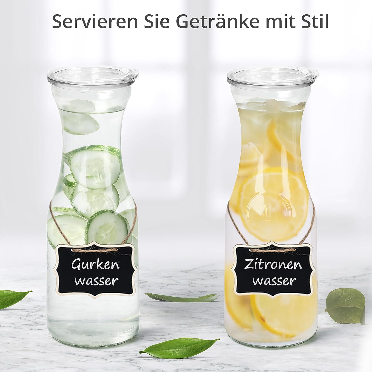 Winter Shore üveg kancsó szett használat közben