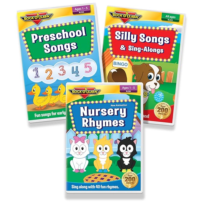 Preschool Songs for Kids 3 DVD Collection - Nursery Rhymes, Preschool Songs, and Silly Songs