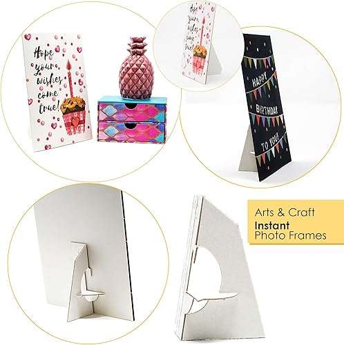 Miniatura 6 de Golden State Art, Caballete autoadhesivo de 7 pulgadas, soporte de cartón, ala única, calidad de archivo, carteles de exhibición, folletos, fácil y