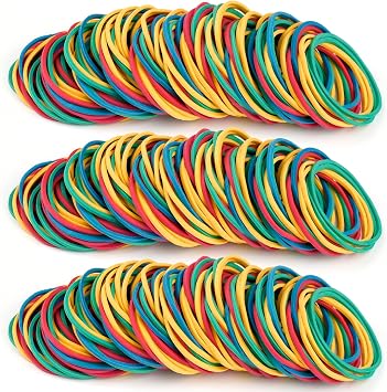 MOWPOG 700 Pcs Rubber Bands, Size #16 Reusable Elastic Rubber Band for Office Supplies File Folders, Home Packaging, Crafts DIY Bundling, Multipurpose Colored