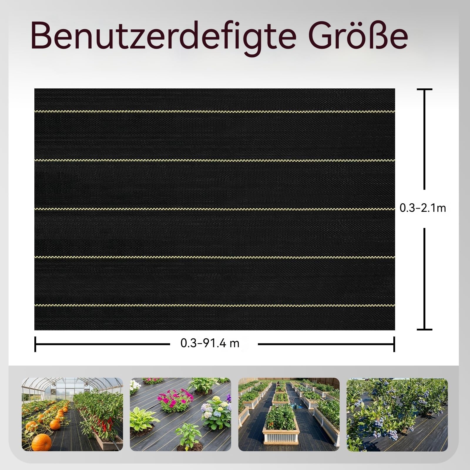 Shade&Beyond Garten Unkrautvlies 165g/m² 1x20m, Unkrautvlies Extra Stark Wasserdurchlässig Reißfest Gartenvlies gegen Unkraut, Polypropylen Mulchvlies für Garten, Hochbeet und Terrasse