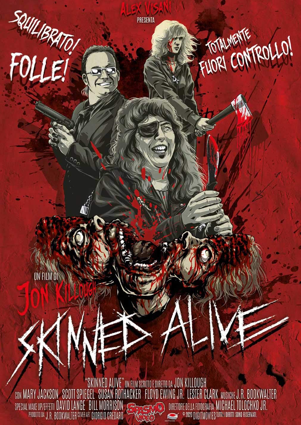 Película Skinned Alive Region Free en formato físico para amantes del cine de terror gore.