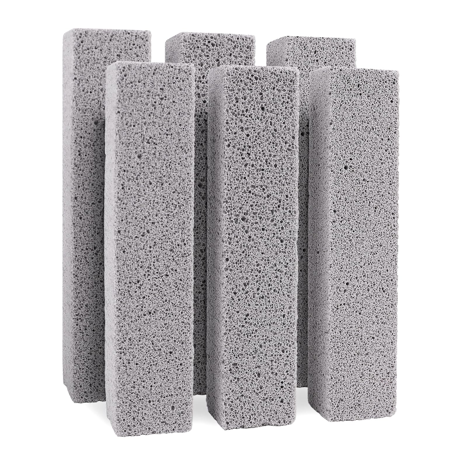 ZUFECY 6pc Pumice Stone for Home Cleaning, Toilet Bowl Cleaning, Sink and Tiles Without Scratches, Grease in Kitchen, Bathroom and Pool