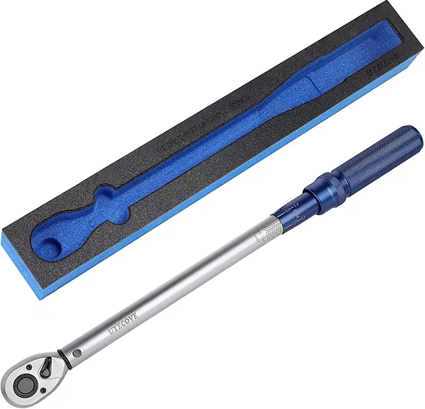 UYECOVE 1/2-Inch Drive Click Torque Wrench, Torque Wrench 1/2 Drive 10-160FT.LB/13.6-217N.M with a XIPE Storage Tray