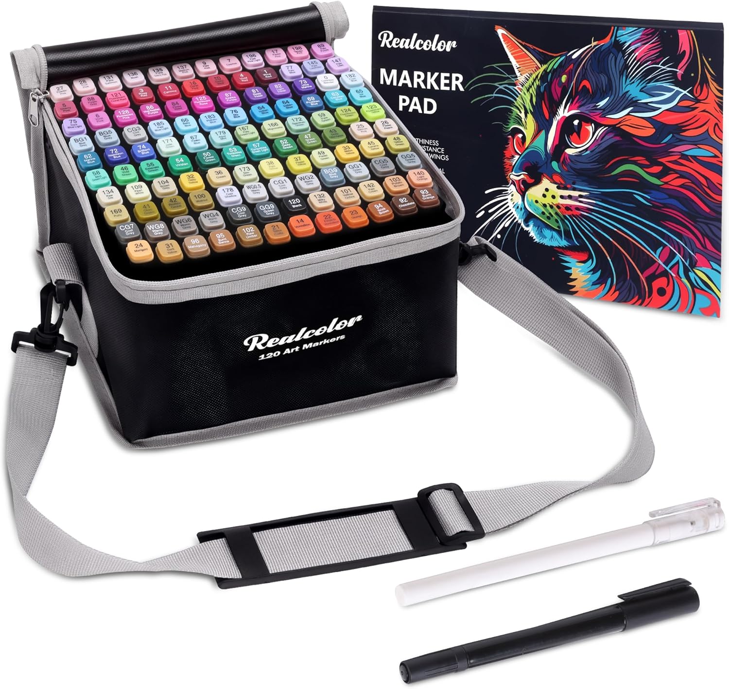 120 Alcohol Markers Set,Dual Tip Art Markers for Adult Coloring, Alcohol Marker Set for Drawing,Coloring,Sketching,Card Making,Illustration, Ideal for Artists, Designers & Crafters