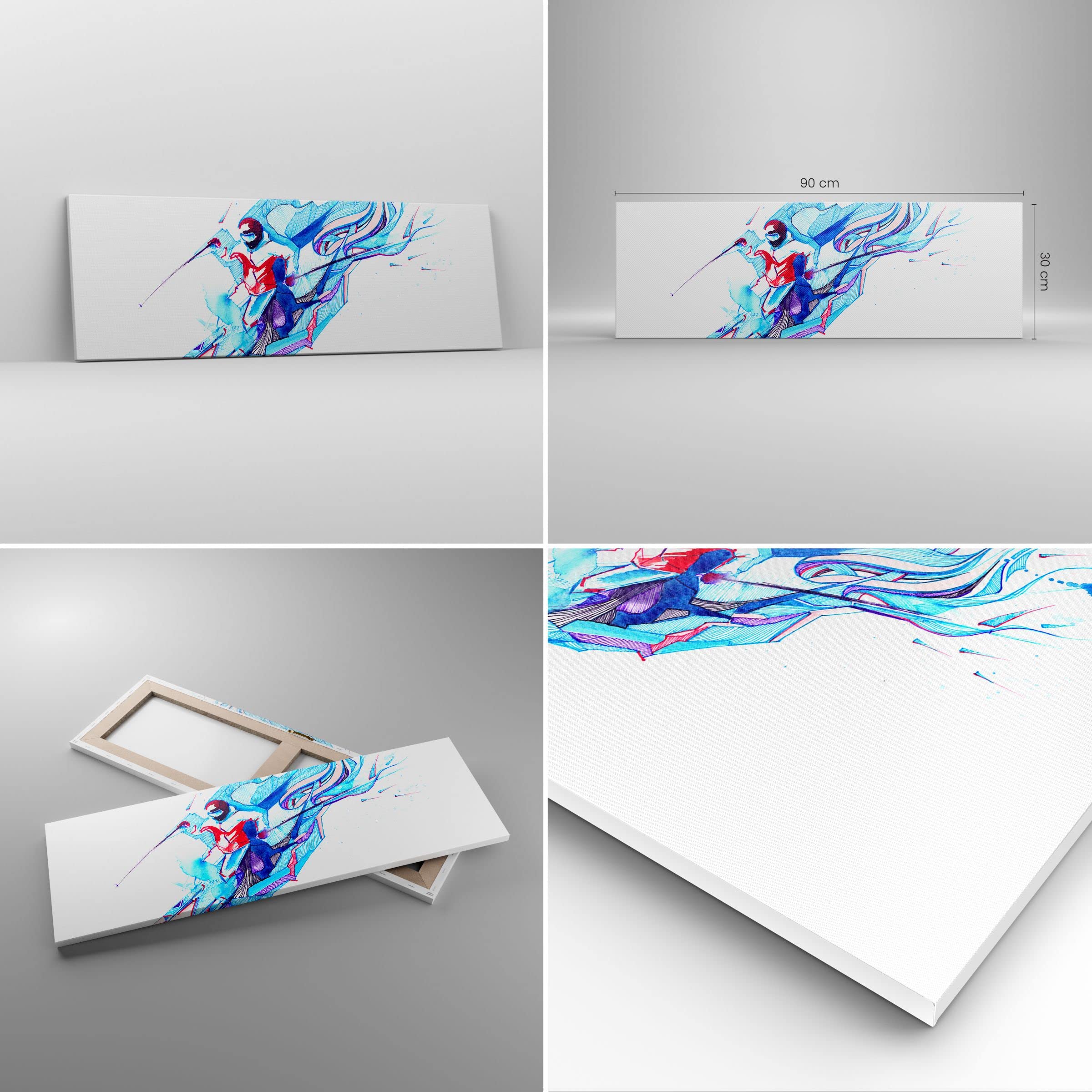 Moderno Quadro su Tela 90x30 cm Stampe da Parete Persone Sport - 3058 | Condividere Attività Quadro Decorativo Piccolo 1 pezzo Soggiorno Camera da Letto Arte da Parete Decorazione da Parete ARTTOR