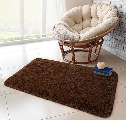 Miniatura 7 de Chicrug - Alfombra suave de 4 x 6pies, mullida y peluda, el pelo no se desprende, para dormitorio, sala de estar, guardería, habitación infantil,